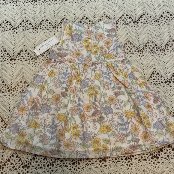 NWT Cupcakes & Cashmere 4T Pink And Floral Pleated Sleeveless Sundresses - Picture 7 of 8